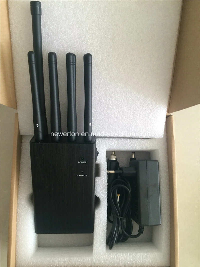 8-Antennas Portable 2g/3G/4G Mobile Phone Blocker GPS Jammer WiFi Jammer Lojack Jammer