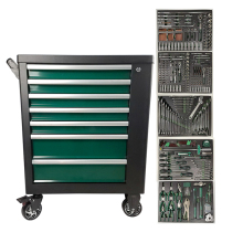 402 Pcs Metal Garage Repair Kit: Mechanic Tools Cabinet with Hand Tools