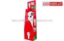 Red Drink Cardboard Display Stand Tower For Supermarket