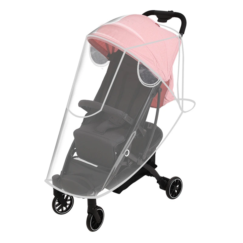 Stroller Rain Cover Baby Carriage Transparent Raincoat Windproof and Waterproof Umbrella