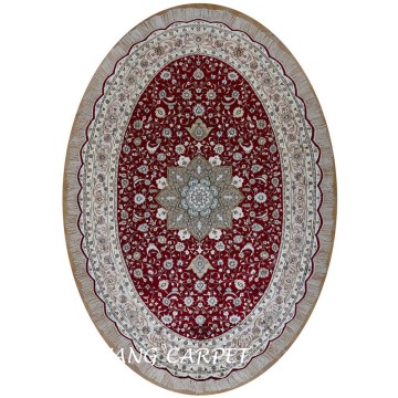 6'x9' Antique Oval  Tabriz Persian Silk Carpet