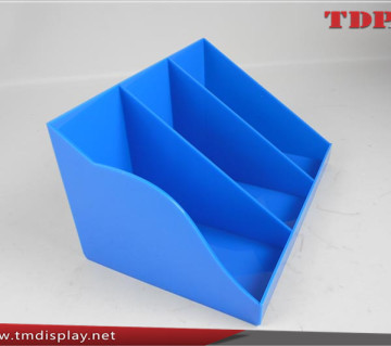 office usage blue acrylic book stand holder with large capacity