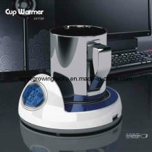LCD Display USB Cup Warmer with Hub Clock