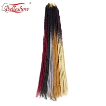 Hot sell senegalese twist braid  aliexpress crochet senegalese twist ombre jumbo braid senegalese twist weft