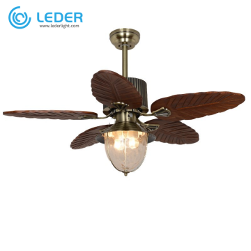 Ventiladores elétricos de teto LEDER pretos