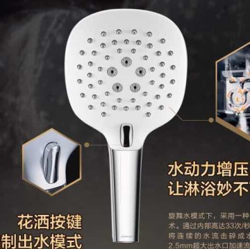 Handheld ShowerHead High Pressure single setting Massage Spa