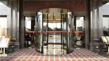 Two wings revolving door