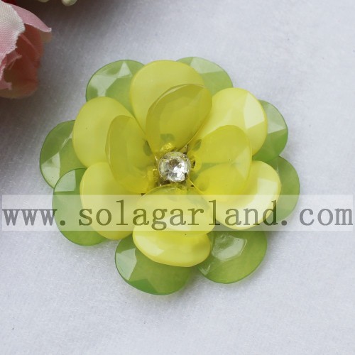 Handmade Christmas Decoration Artificial French Bead Flowers 54MM