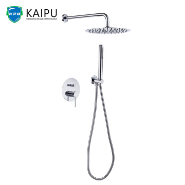 Chrome Brass Bathroom Concealed Shower Faucet Mixer Tap