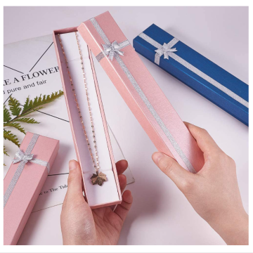 Blue And Pink Rectangular Necklace Box