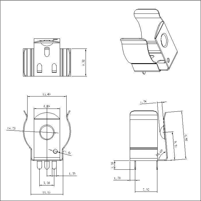 BS-S-SN-X-54 Batterilhållare 54 Stil för 16-19mm batteri