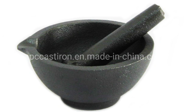 Preseaseond Cast Iron Mortar and Pestle Dia: 13cm China Manufacturer