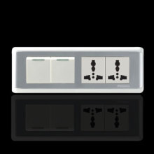 two gang switch and two multi sockets