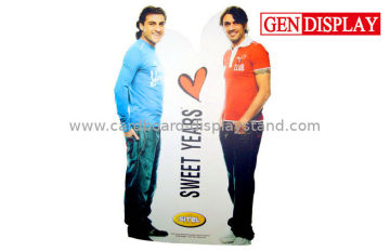 Paperboard Pos Standee Display , Glossy Floor Display Standee