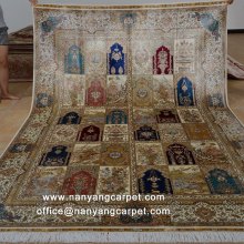 6.56'x9.84' Garden Design Handwoven Qum Iranian Carpet