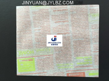 food wrap waxed oil resist paper