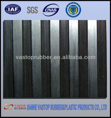 Black Compoiste ribbed Rubber Mat rubber flooring