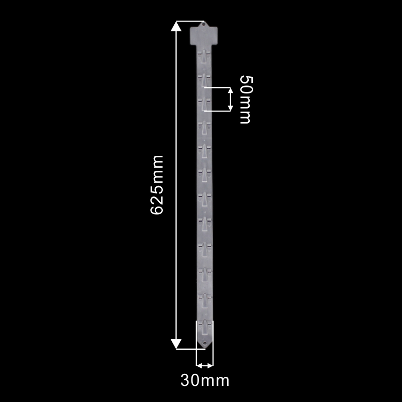 plastic hanging display clip strip 