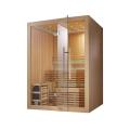 Hemlock wood traditional sauna room