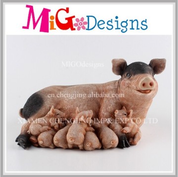 OEM Pig Set Garden Decoration Resin Pig Decor