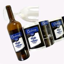 Custom Embossed Waterproof Adhesive Private Label Wine Bottle Printing: Rose Red Wine Labels