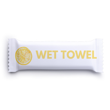 Customized brand single pack disposable roll wet towel
