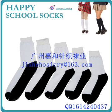 Ankle School student socks,white/black socks