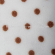 China factory product 100% polyester dot print velvet fabric for dress