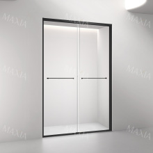 Simple concealed pulley glass shower screen