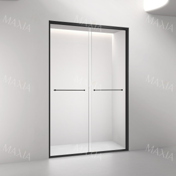 Simple concealed pulley glass shower screen