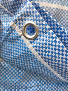 COLOR STRIPE PE TARPAULIN WITH EYELET