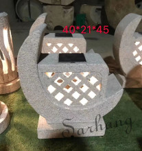 Outdoor Lawn decor led solar stone garden lamp