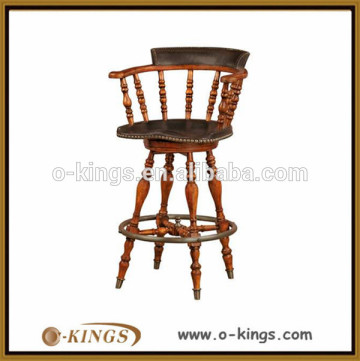 wood and leather bar chair for club/bar lounge room