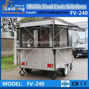 Best quality mobile food kiosk trailer-food concession kitchen trailer