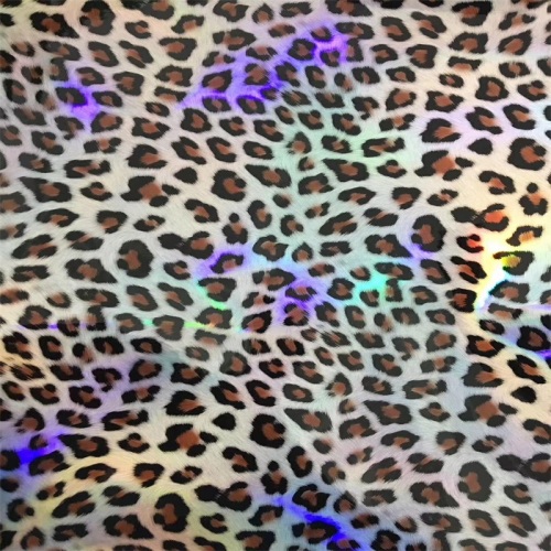 Double Color Leopard Print Glitter Leather for Bag