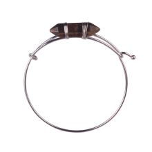 Hexagon Prism Design Natural Agate Gem Stone Bangle
