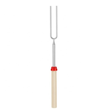 Extendable Barbecue Hot Dog Fork Grill for BBQ Skewers and Roasting
