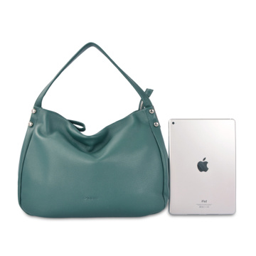 Sling Crossbody Tote Green Grand sac en cuir