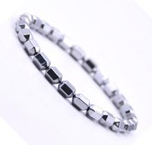 Silver Hematite 5x8MM Hexagonal Beads Bracelet