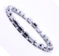 Bracciale con perle esagonali in argento ematite 5x8MM