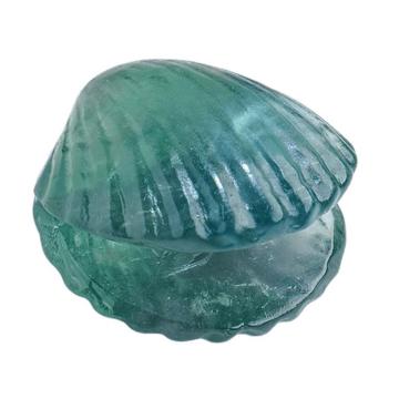 Gemstone Crystal 1.25" Clam Gemstone Ornament (Approx 30-35MM)