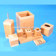 Classic bamboo bathroom accessories