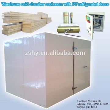 Warehouse cold chamber cool room with PU refrigerated doors