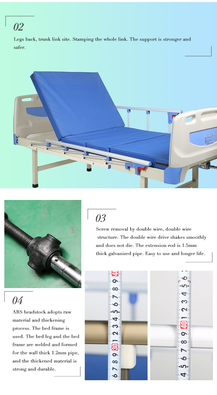 Low Price Medical Bed Prices Single Crank Hospital Bed Handset Medical Sickbed