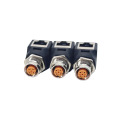 M12 4pin D-code su adattatore ad angolo destro rj45