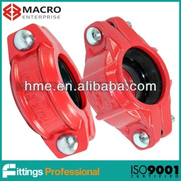 ductile iron epoxy grooved flexible pipe couplings