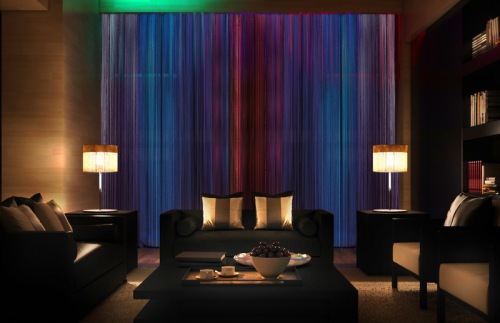 Motorized Decorative Curtains With LED