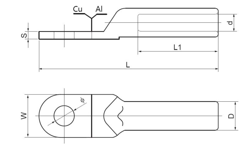 Dtl Cable-Aluminum Cable Lug (bimetal lug)