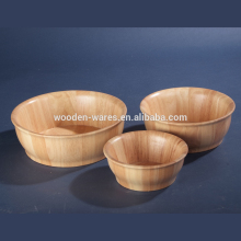 wooden salad bowl, rubber wood, hard wood salad bowl for promotion