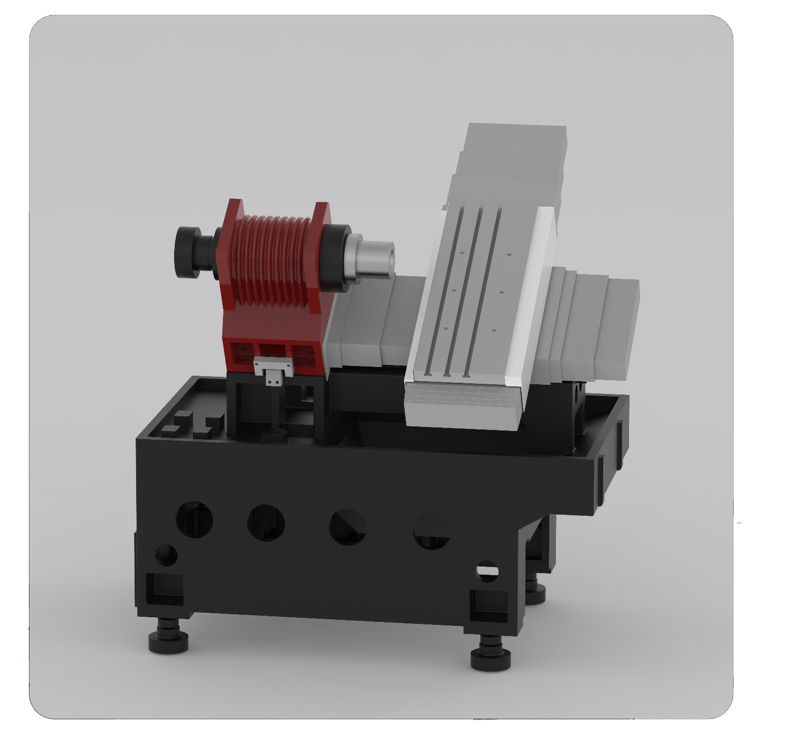 CNC-Drehmaschine mit Spanförderer-Schrägbett
